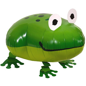 Воздушный шар 24"(60см) фигурный Фольгированный FALALI зеленый (Лягушка), шт