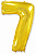 Шарик с гелием золото ("7"), шт