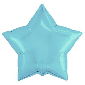 Воздушный шар 19"(48см) звезда Фольгированный AGURA голубой (Металлик), шт