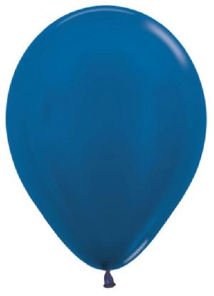 Воздушный шар 12"(30см) круглый металлик SEMPERTEX синий (540 Blue), упак(50 шт)